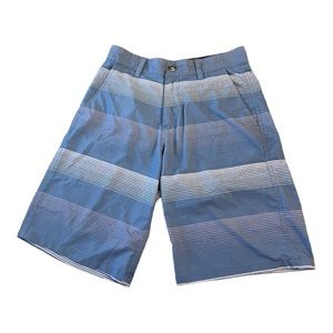 . OP Flex 4-Way Stretch Shorts Blue Striped Men’s Size 28